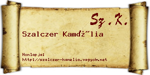 Szalczer Kamélia névjegykártya
